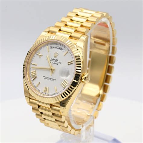 white and yellow gold rolex men's watch|all gold rolex men's.